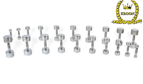 Kroon Chromen dumbbells (1 tot 10 kg) - Helisports.nl