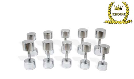 Chrome dumbbells (12 to 20 kg)