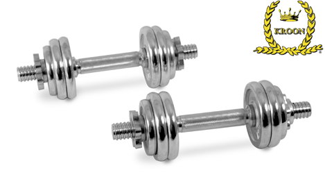 Kroon verstelbare dumbbells 15 kg - Helisports.nl