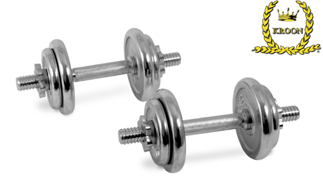 Kroon verstelbare dumbbells 20 kg - Helisports.nl