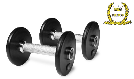 Kroon FDS-04 Rubberen Dumbbells 2kg set