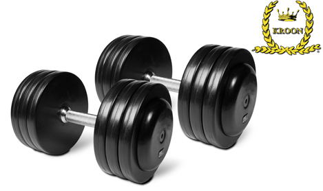 Kroon FDS-04 Rubberen Dumbbells 28kg set