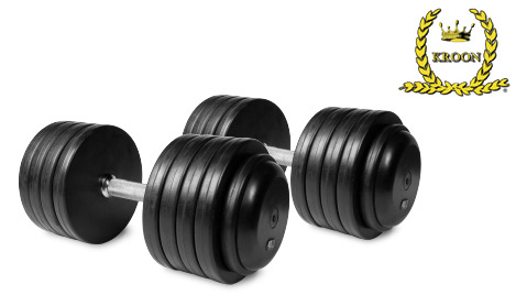 Kroon FDS-04 Rubberen Dumbbells 40kg set