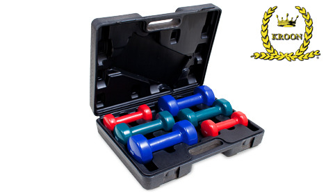 Kroon Vinyl Dumbbell set 12kg