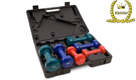 Kroon Vinyl Dumbbell set 9kg