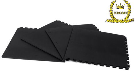 Kroon Black Carpet Squares 12mm (4 pieces)
