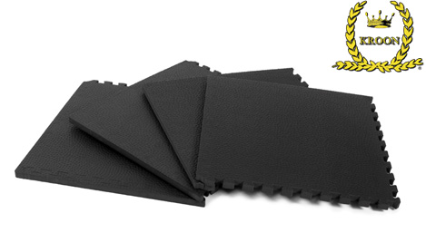 Kroon vloertegel pro 20mm zwart (4 stuks) - Helisports.nl